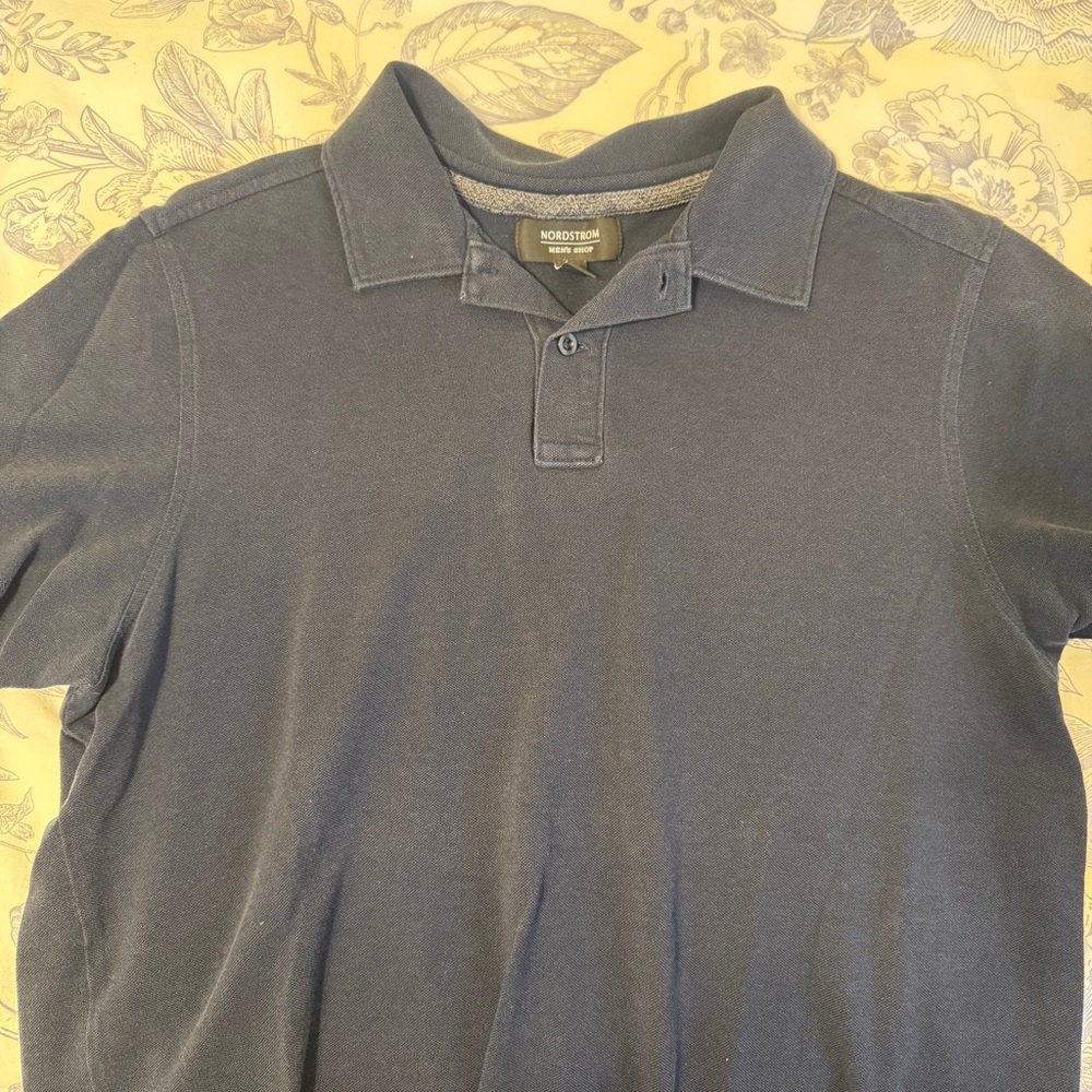 Nordstrom Men’s Shop Polo Shirt Navy Blue